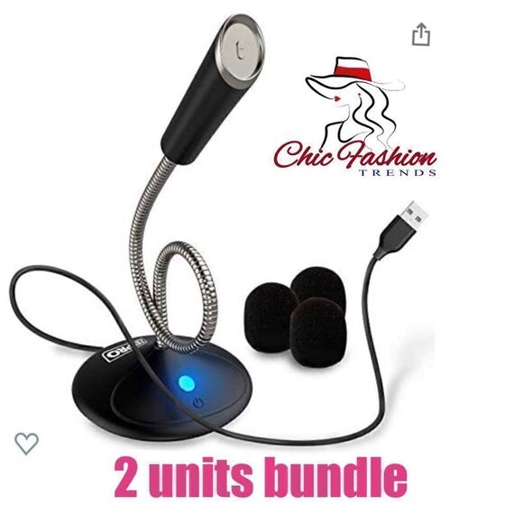 USB Microphone for Computer [Plug and Play] Omnidirectional for Podcast PC - Picture 1 of 5